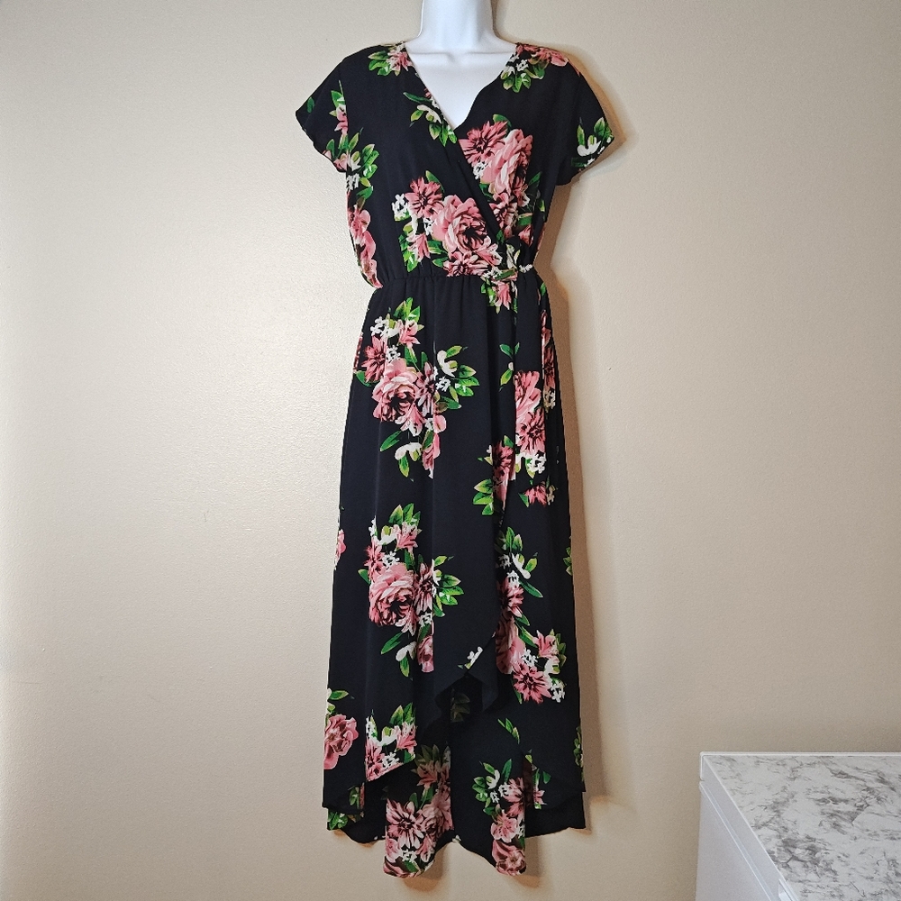 Scobe High-low Faux Wrap Maxi Dress - Picture 3 of 16